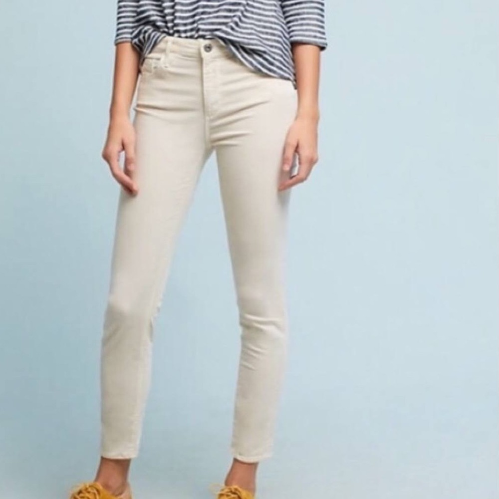 AG Stevie Mid-Rise Skinny Velvet Jeans Anthropologie 31